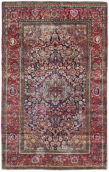 259. SEMI-ANTIQUE SILK KASHAN.