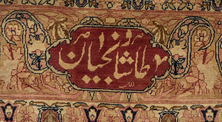 A carpet, semi-antique Kerman Laver, ca 524 x 344 cm.