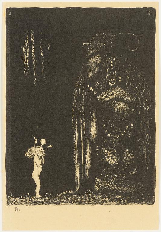 John Bauer, "En sådan eländig liten bleknos, sa Trollet".