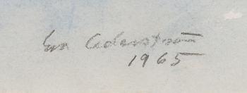 Eva Cederström, akvarelli, signeerattu ja päivätty 1965.