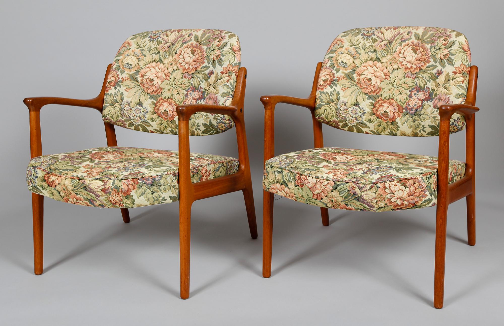 KARMSTOLAR, 1 par, Bröderna Andersson, 1960-tal.