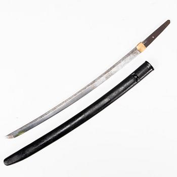 A Japanese Wakizashi blade, possibly Edo period.