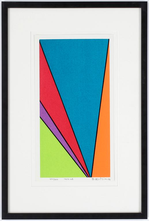 OLLE BAERTLING, färgserigrafi. Signerad och daterad 1959-68. Numrerad 254/300.