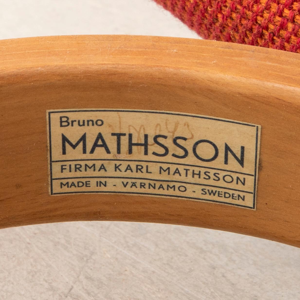 Bruno Mathsson, lounge chair, Värnamo dated 1943.