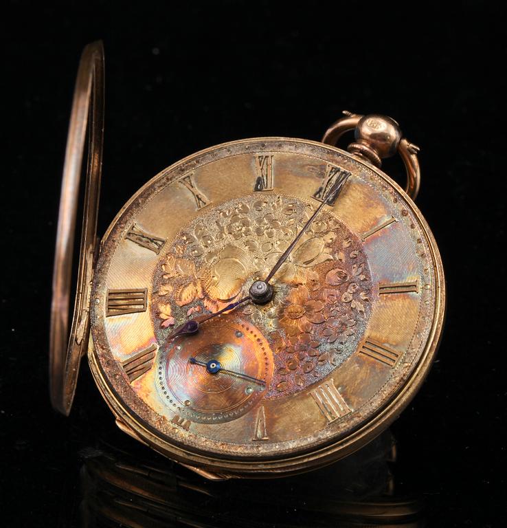 FICKUR, Heuer, 18k guld, 1900-talets första hälft.