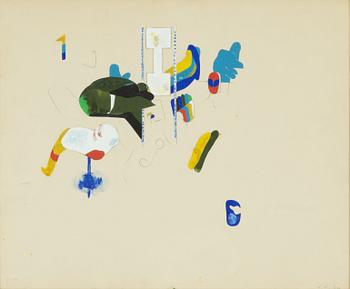 Lage Lindell, gouache, signed L. Lindell.