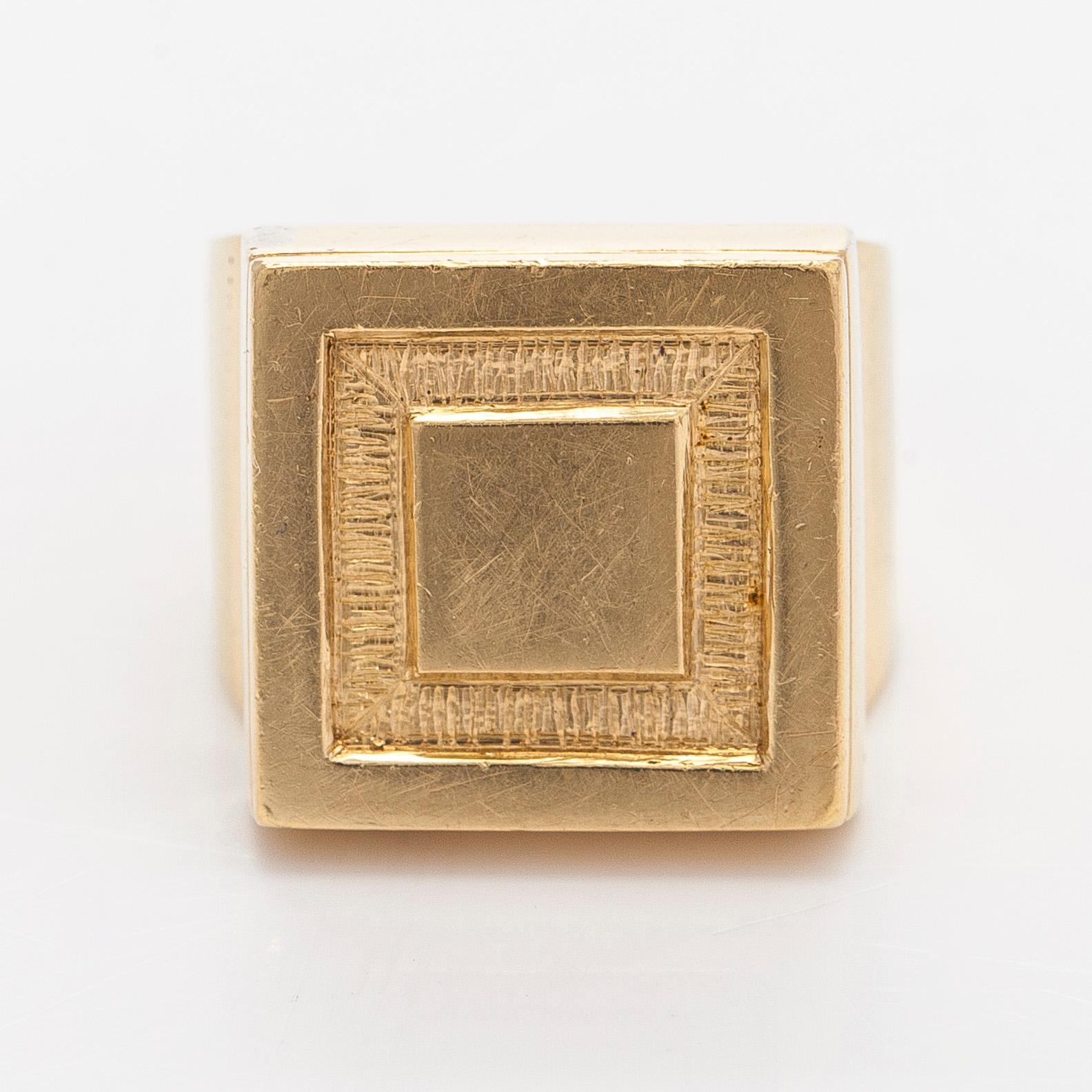 Sormus, 18K kultaa, Tillander 1971.