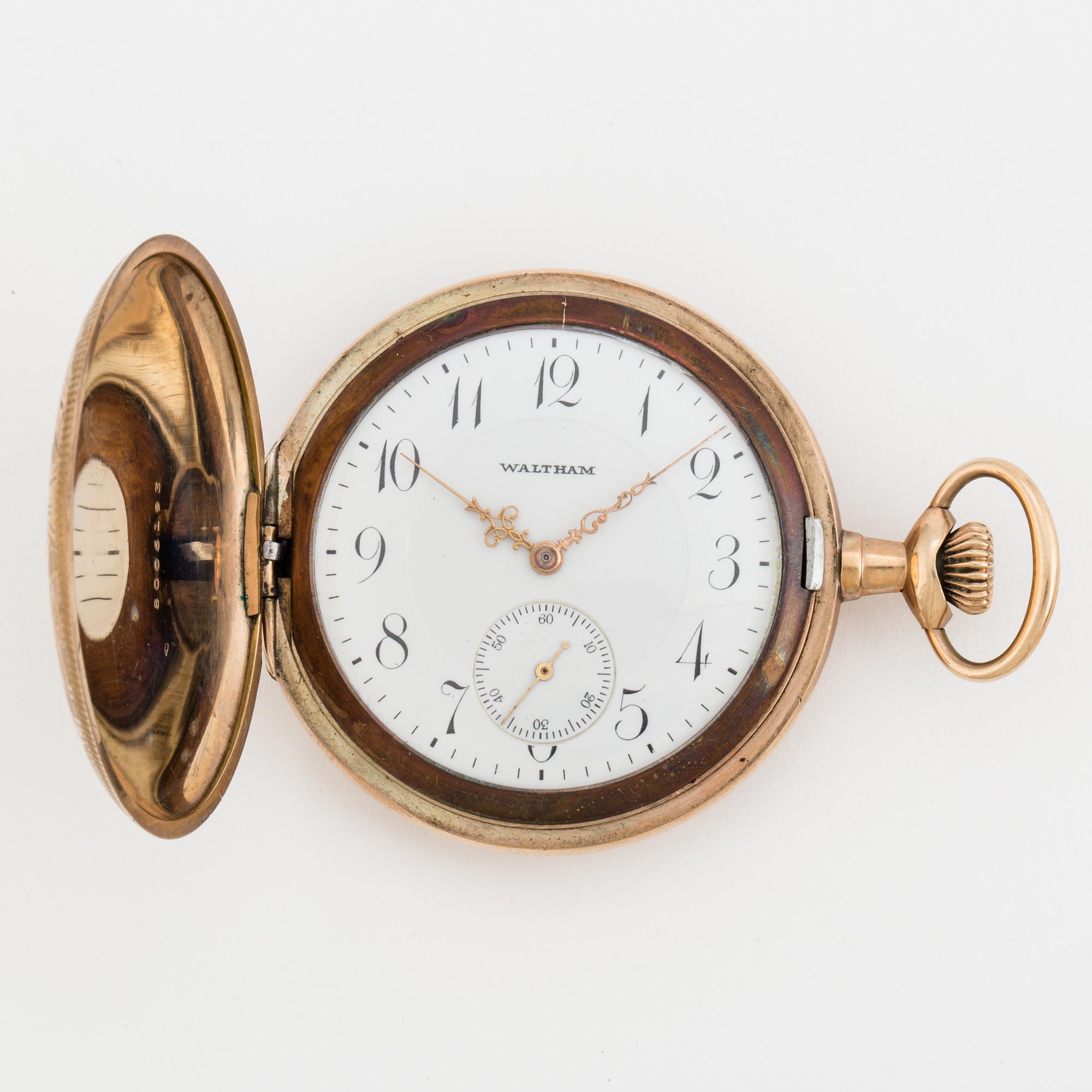 WALTHAM, pocket watch, 49 mm, hunting case,