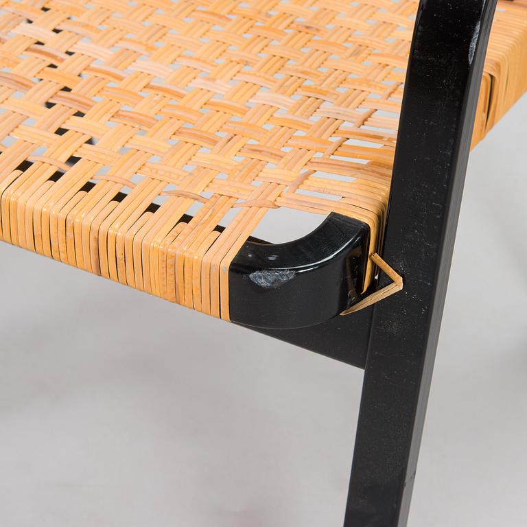 Alvar Aalto, karmstolar, 4 st, modell 45, för Artek 1970-tal.