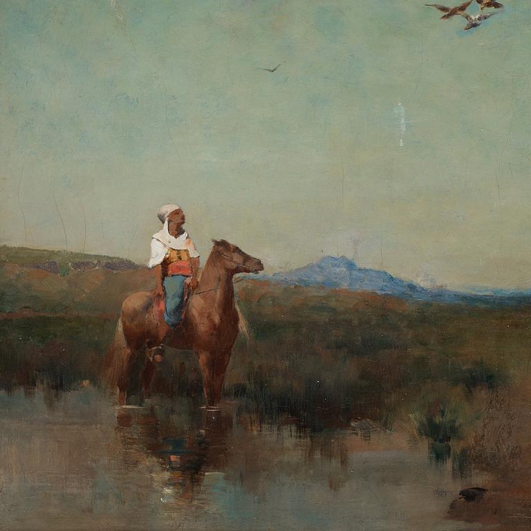 Émile Regnault de Maulmain, Falkjakt.