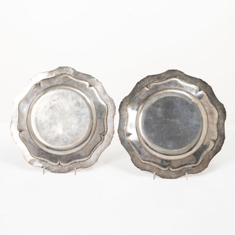 A. Dragsted, Twi Rococo style silver dishes, Copenhagen 1927.
