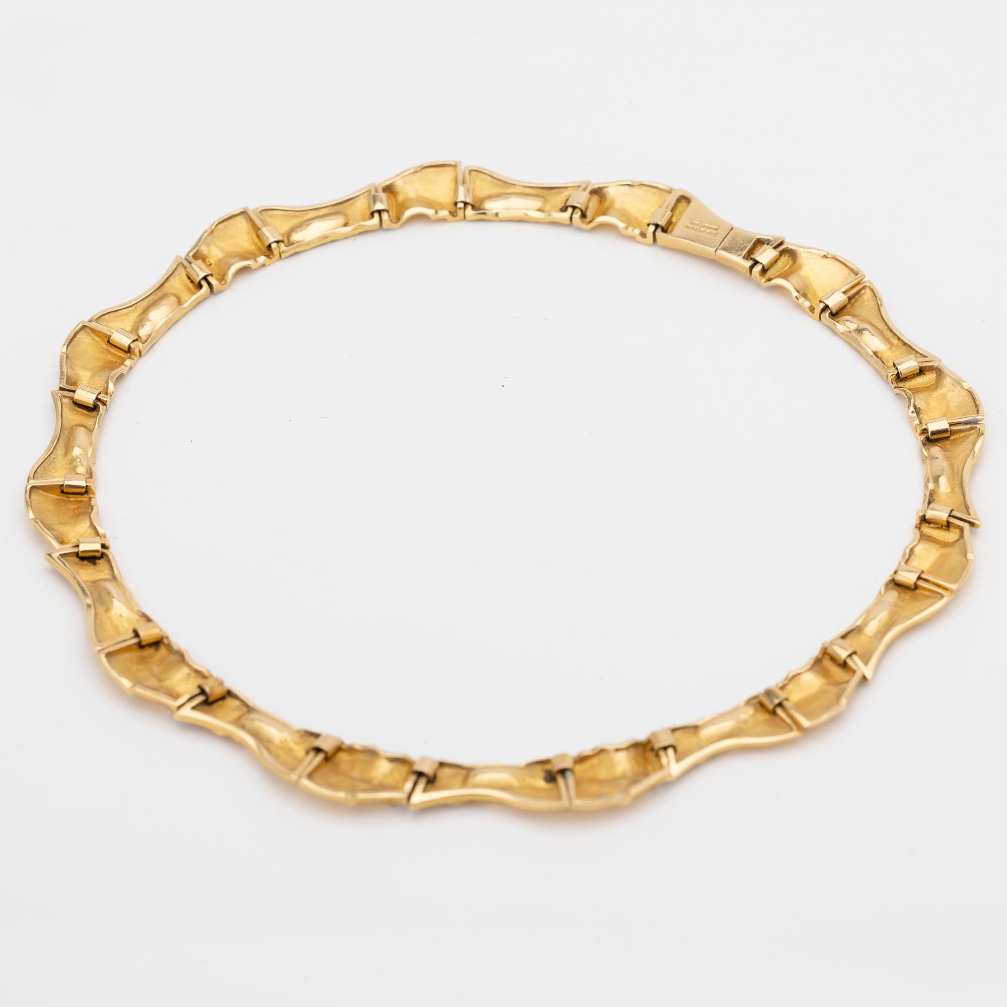 Björn Weckström, Collier, 18k guld och platina för Lapponia, Finland, 1993.