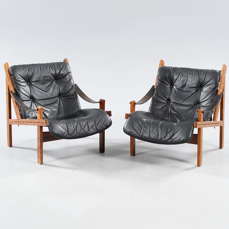 A pair of arm chairs by Torbjörn Afdal, "Hunter", Stranda industri, Bruksbo, Norway, 1960/0s.