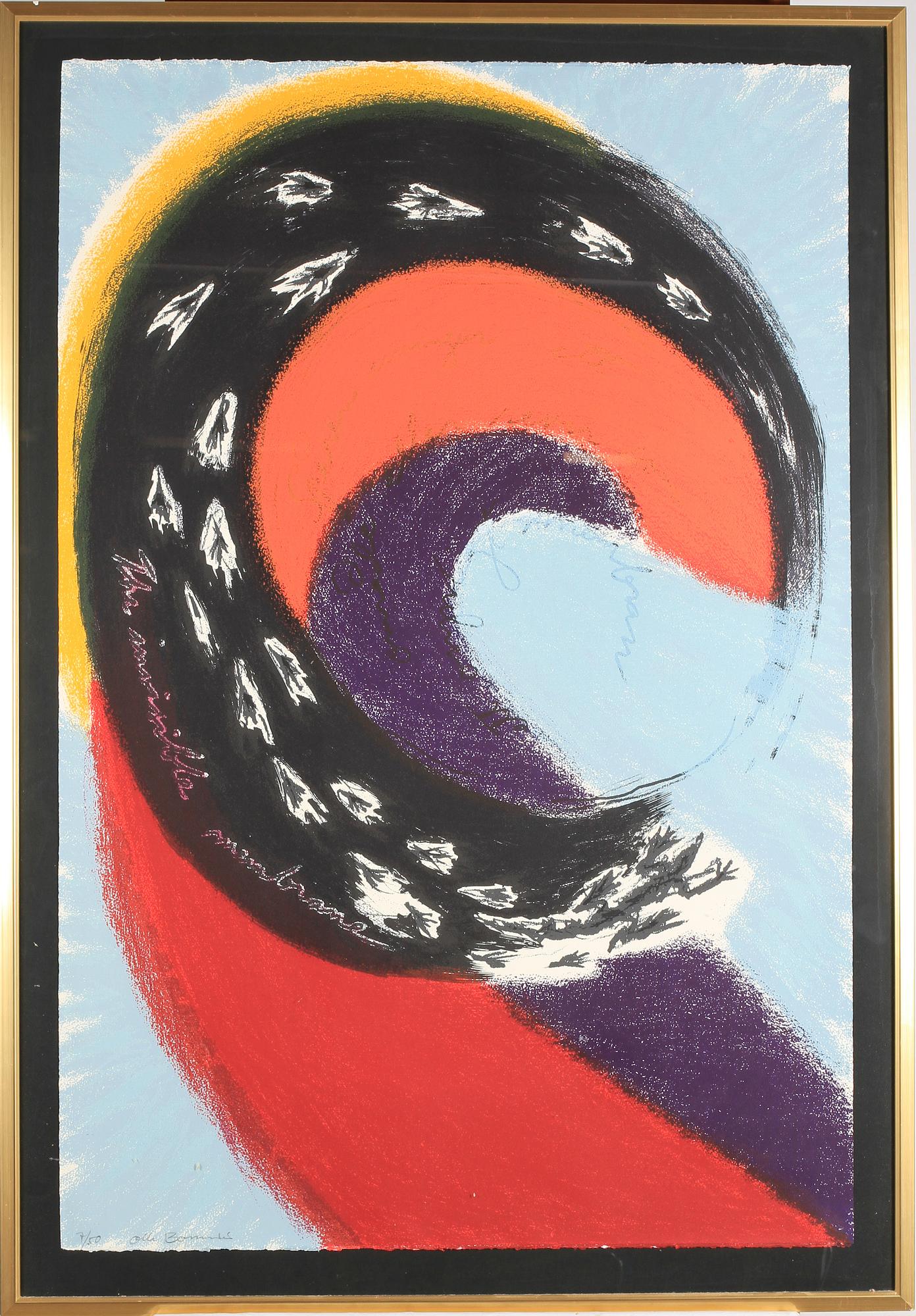 OLLE BONNIER, litografi, sign o numr 7/50.