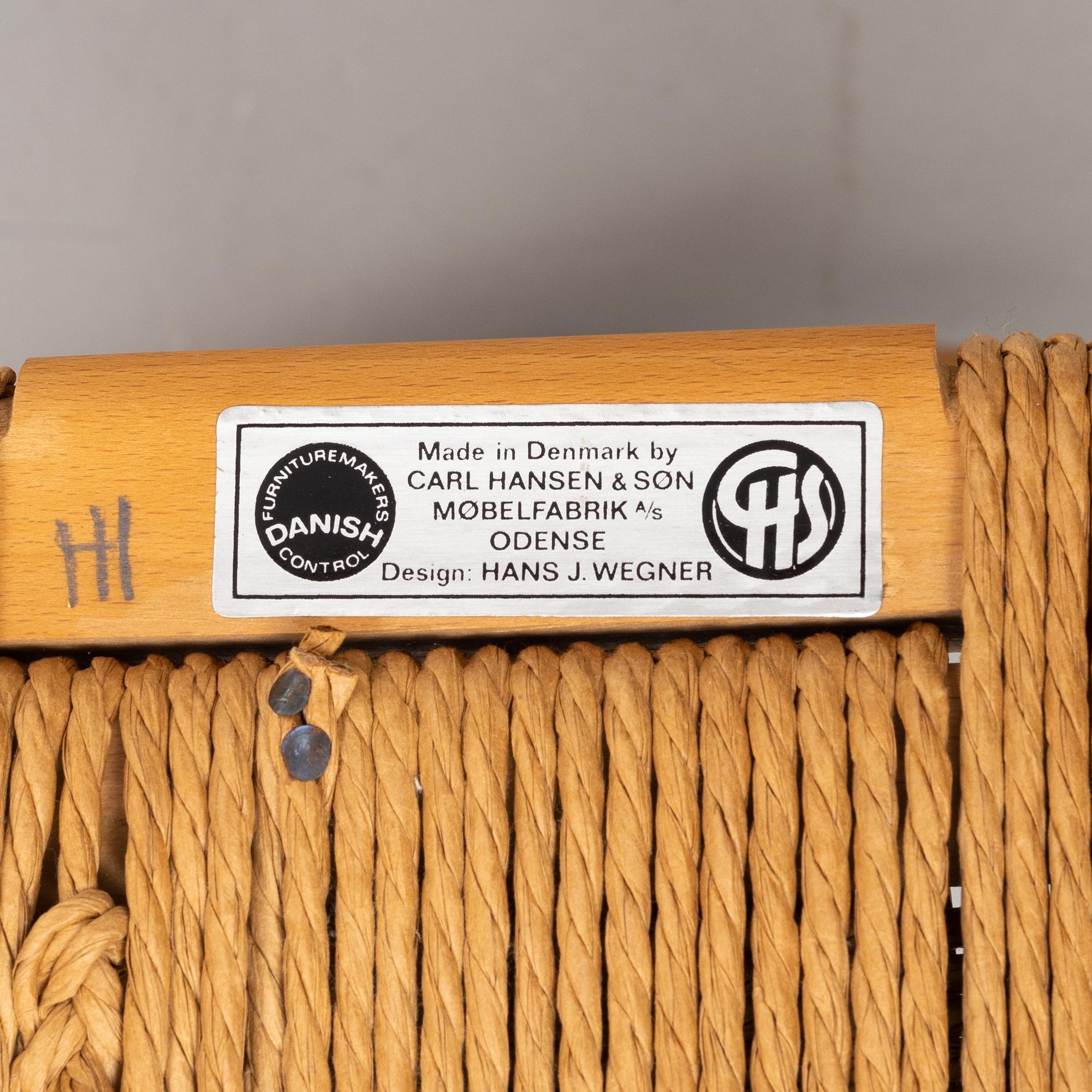 Hans J Wegner, a model 'CH 24' beech chair, Carl Hansen & Son, Odense, Denmark.