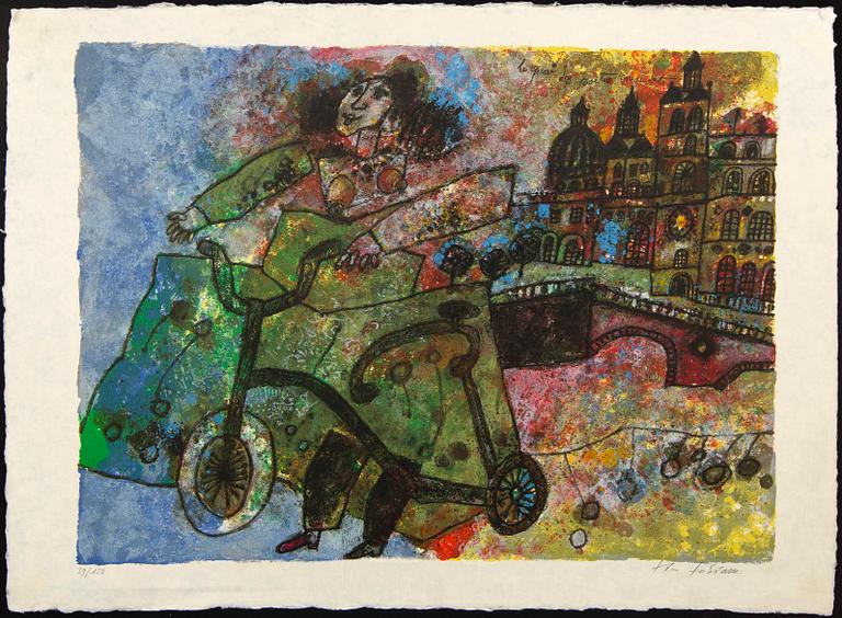 Theo Tobiasse, lithograph in colours signed and numbered 39/150.