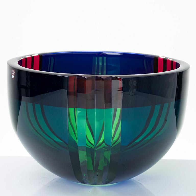 Erika Lagerbielke, skål, "Saragasso II", Orrefors Gallery 1988.