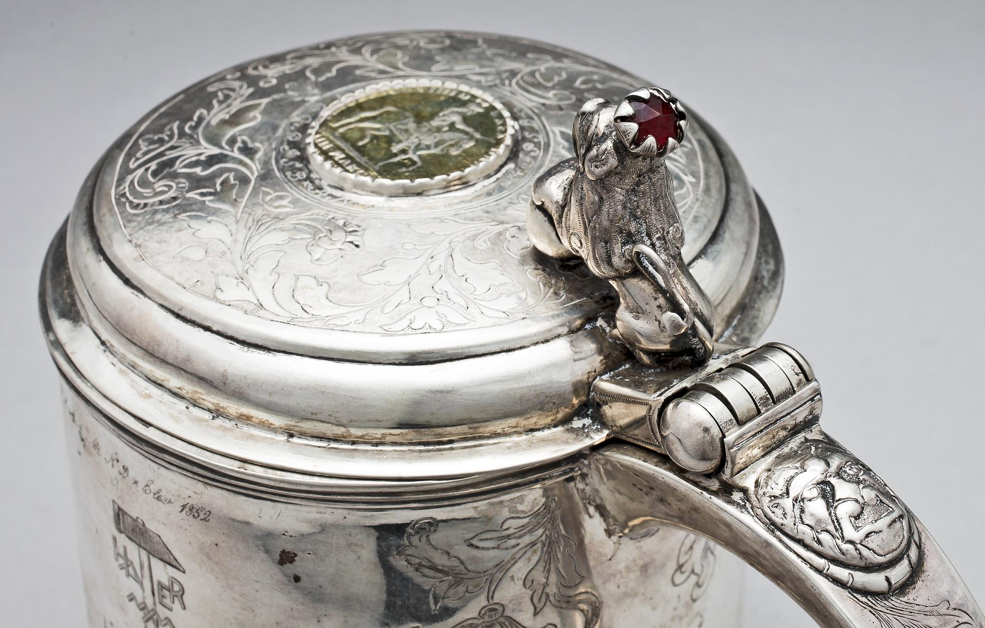 STOP, silver, okänd mästare, Norge. 1700-tal. Ca 1095 g.