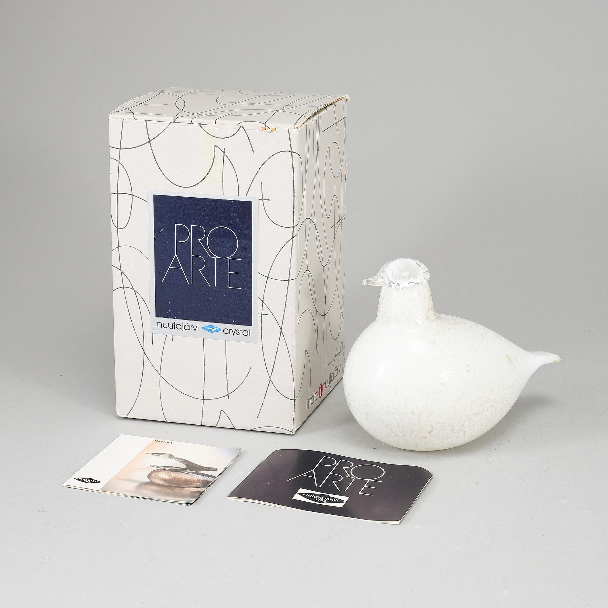 OIVA TOIKKA, glasfågel, "Riekko", Pro Arte, Iittala Nuutajärvi Notsjö, Finland.