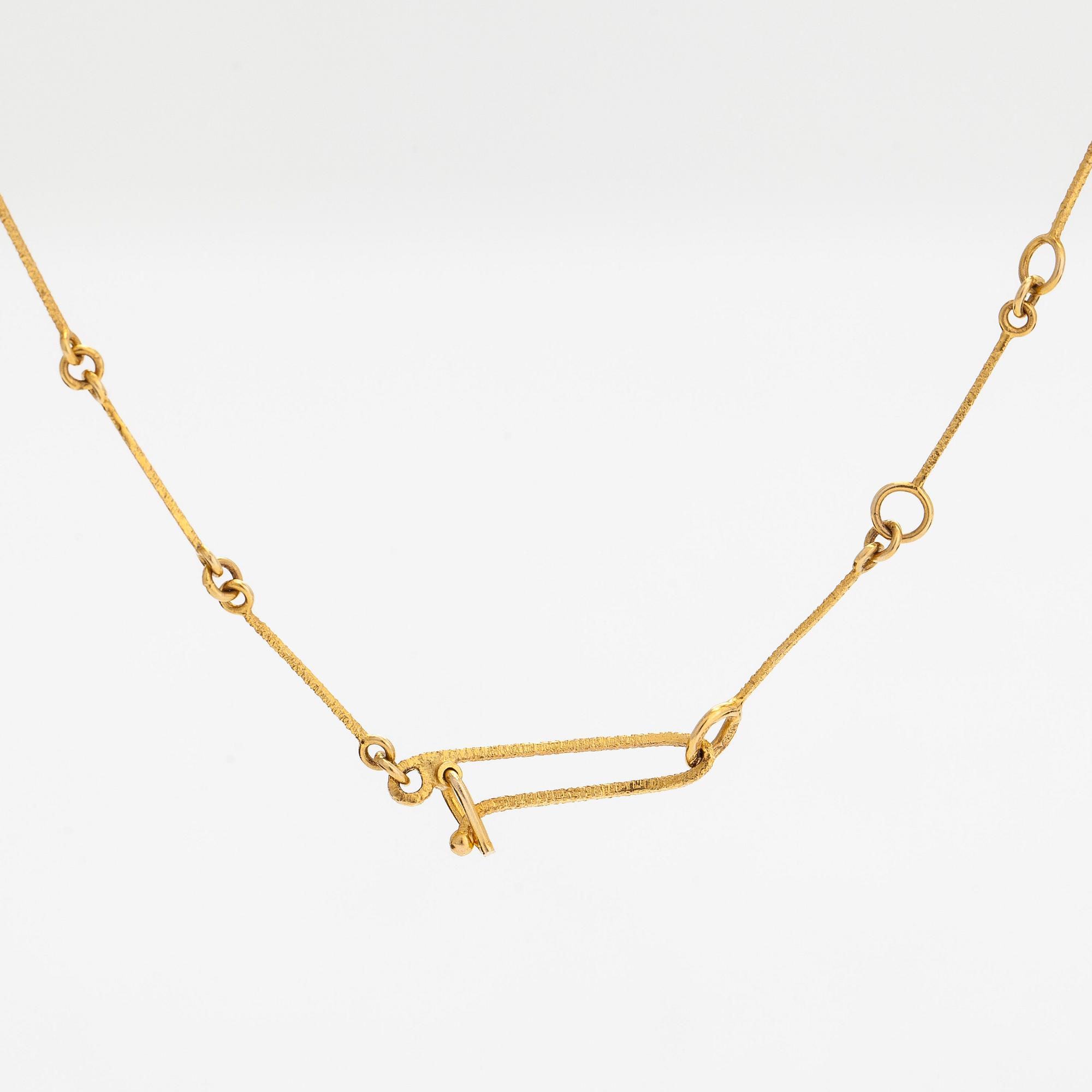 Björn Weckström, halsband/medaljong, "Semes", 14K guld, Lapponia 1976.