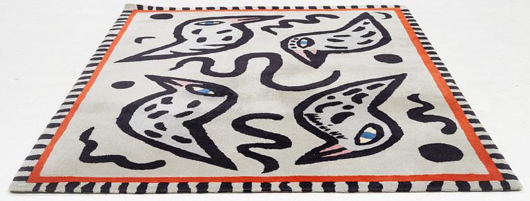 Ulrica Hydman-Vallien, rug "Birdie Blue", numbered 92/100. Approx. 235 x 175 cm.