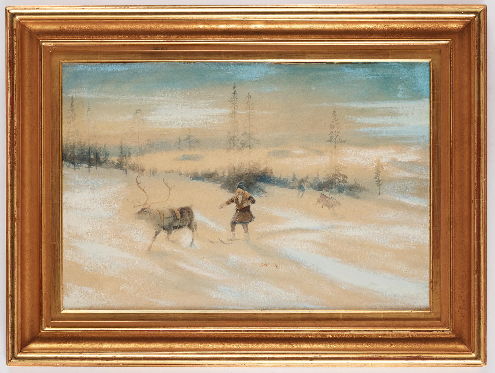 Johan Tirén, Skidåkande same.