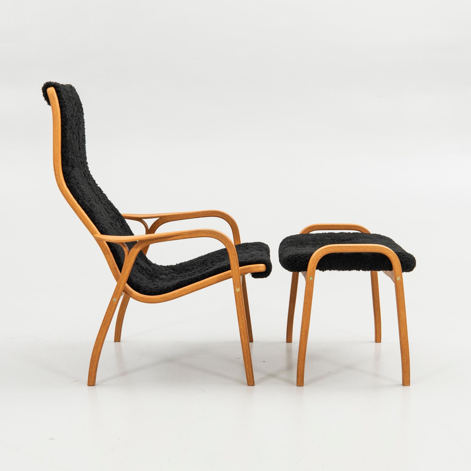 Yngve Ekström, armchair with footstool, "Lamino", Swedese, 2007.
