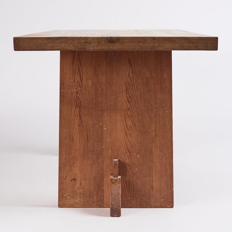 Axel Einar Hjorth, a stained pine 'Lovö' table, Nordiska Kompaniet, Sweden 1930s.