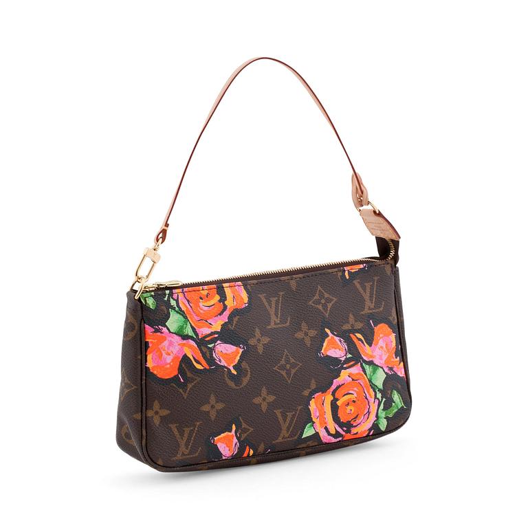 LOUIS VUITTON, a monogramed canvas sall shoulder bag, "Stephen Sprouse Roses Pochette", limited edition s/s 2009.