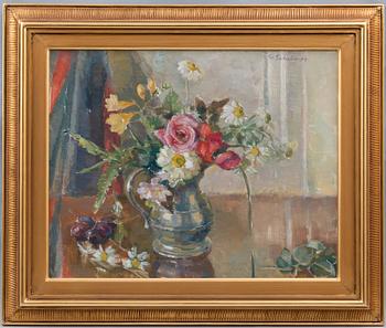 Greta Schalin, STILL LIFE WITH FLOWERS.