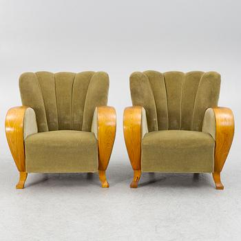 Fåtöljer, ett par, 1940-tal.