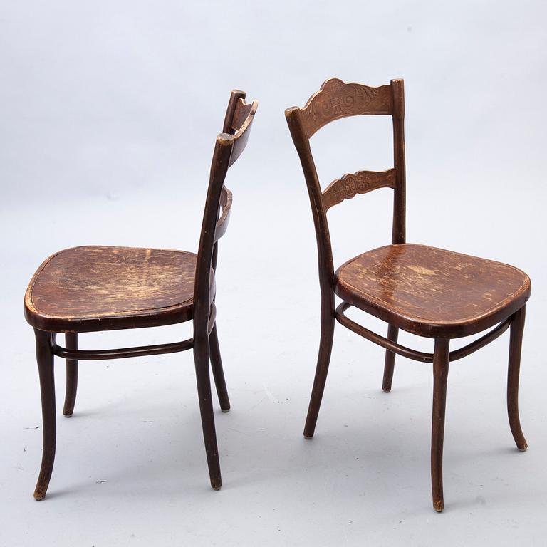 STOLAR, 4 st, Thonet, Wien Österrike, sekelskiftet 1800/1900.