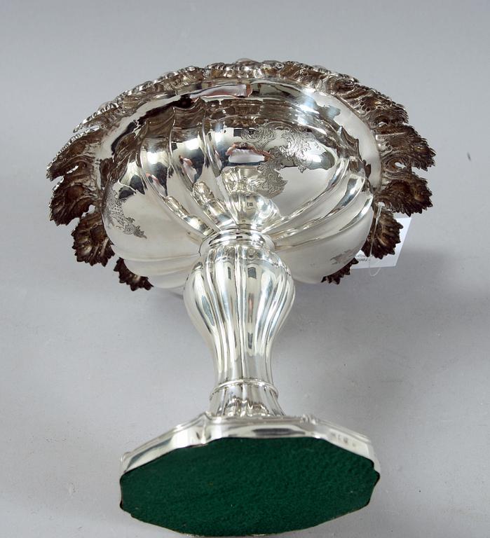 UPPSATSSKÅL, silver, Gustaf Dahlgren, Malmö 1851.