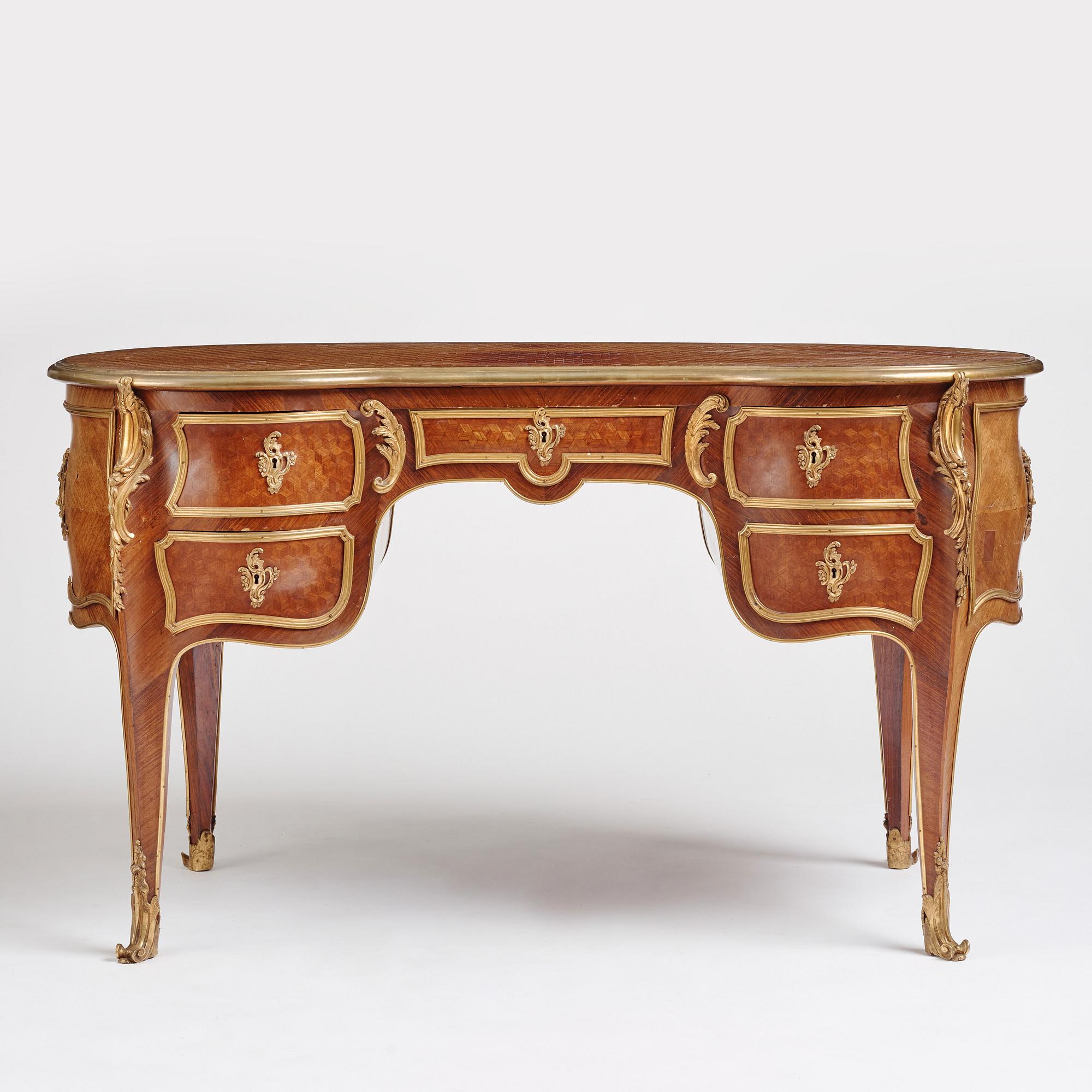 A Napoleon III writing desk, late 19th century.