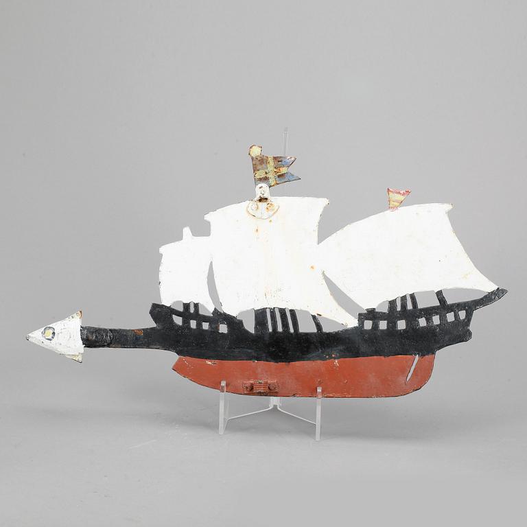 VINDFLÖJEL, bemålat smide, 1800-tal.