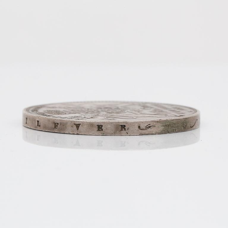 SILVERMYNT, 1 riksdaler, Oscar I, 1856. Ca 35 gram.