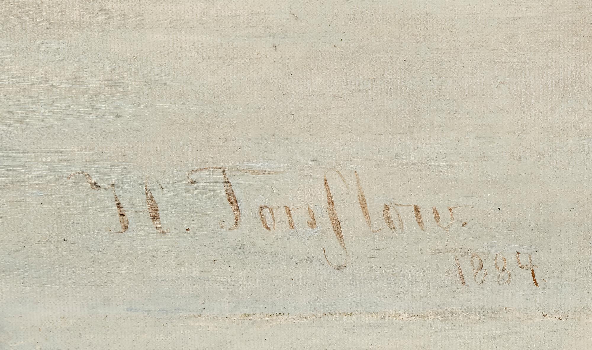 HARALD TORSSLOW, olja på duk, signerad och daterad 1884.