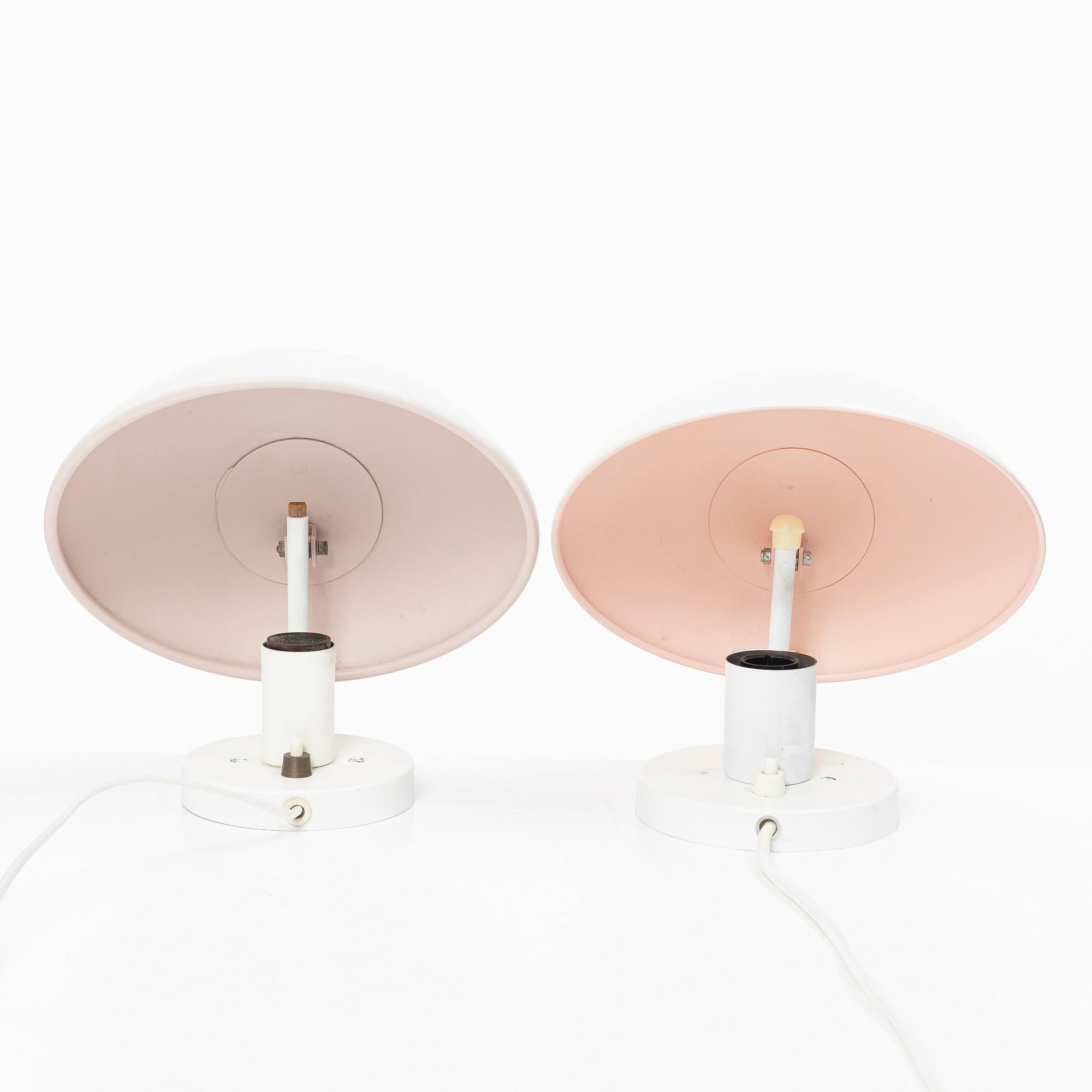 Poul Henningsen, a pair of 'PH hat' wall lamps, Louis Poulsen, Denmark.
