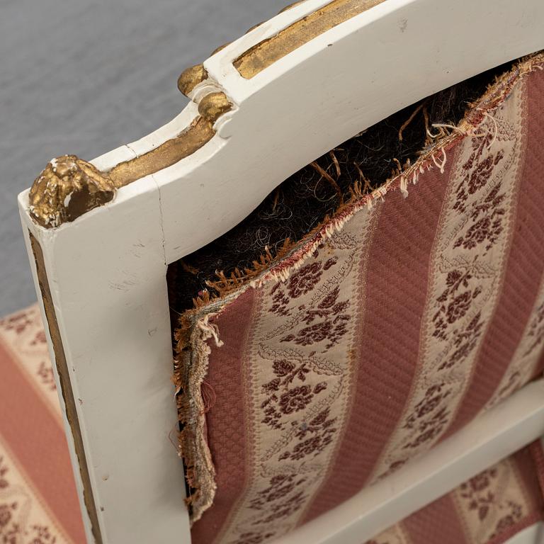 A PAIR OF LATE GUSTAVIAN ARMCHAIRS BY JOHAN LINDGREN (1770-1800) Stockholm.