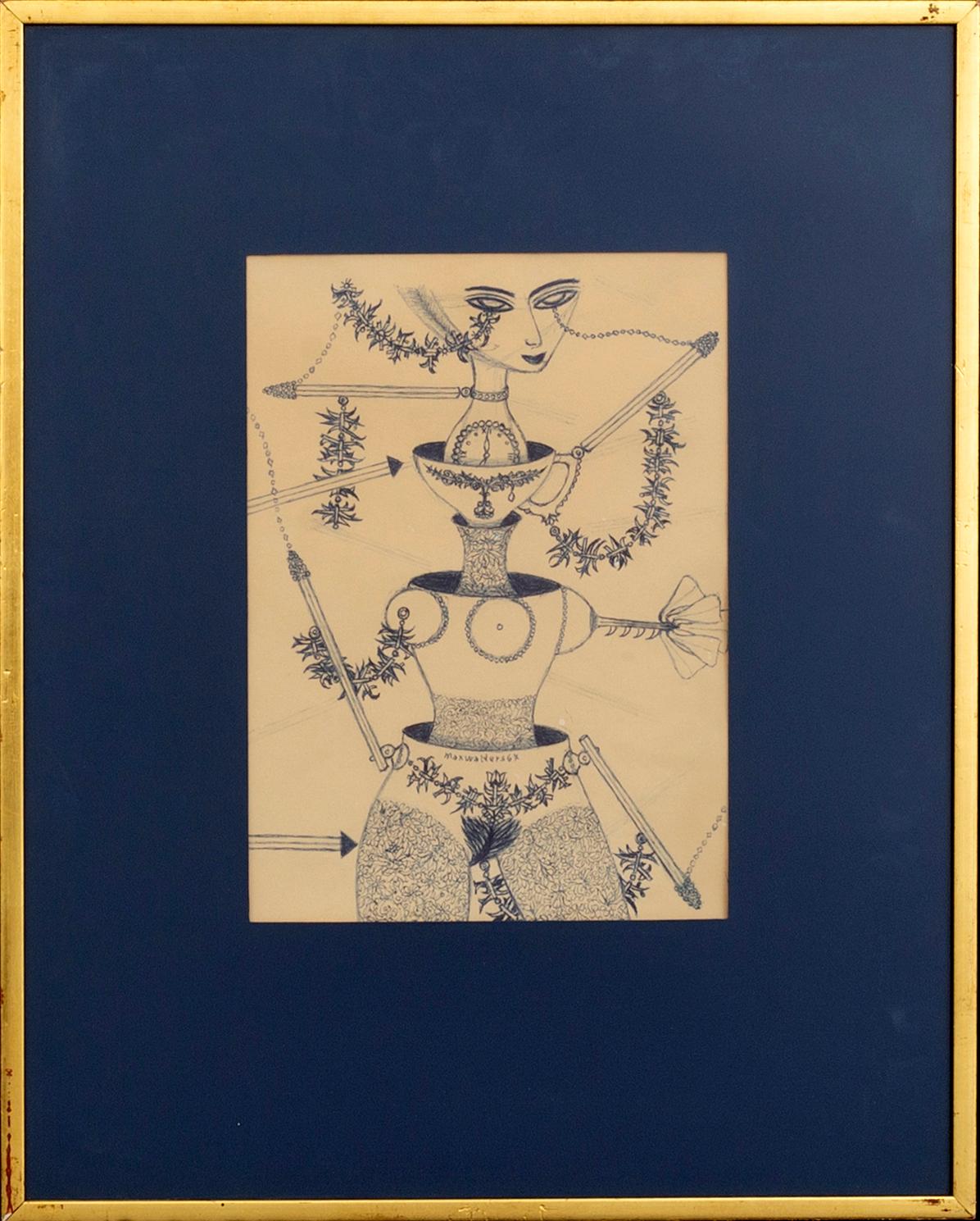 MAX WALTER SVANBERG, a signed and dated ink drawing.