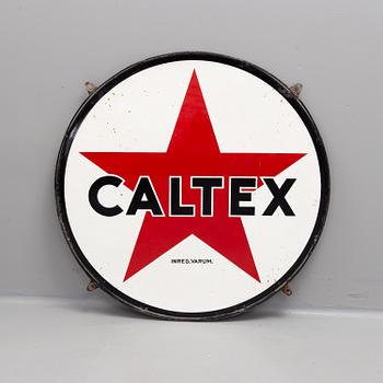 A 'Caltex' enamel sign, mid 20th Century.