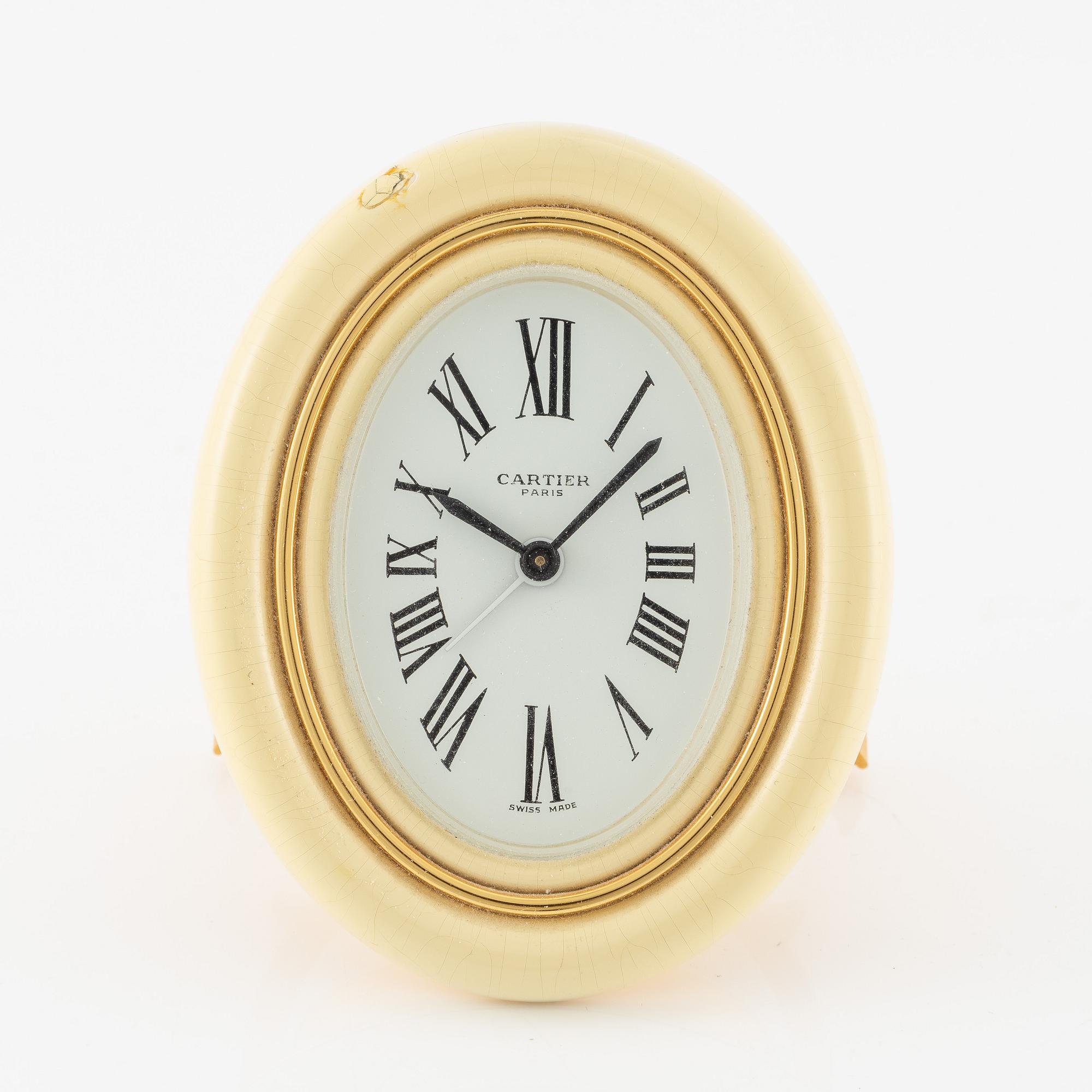 Cartier, table clock, 83 x 65 mm.
