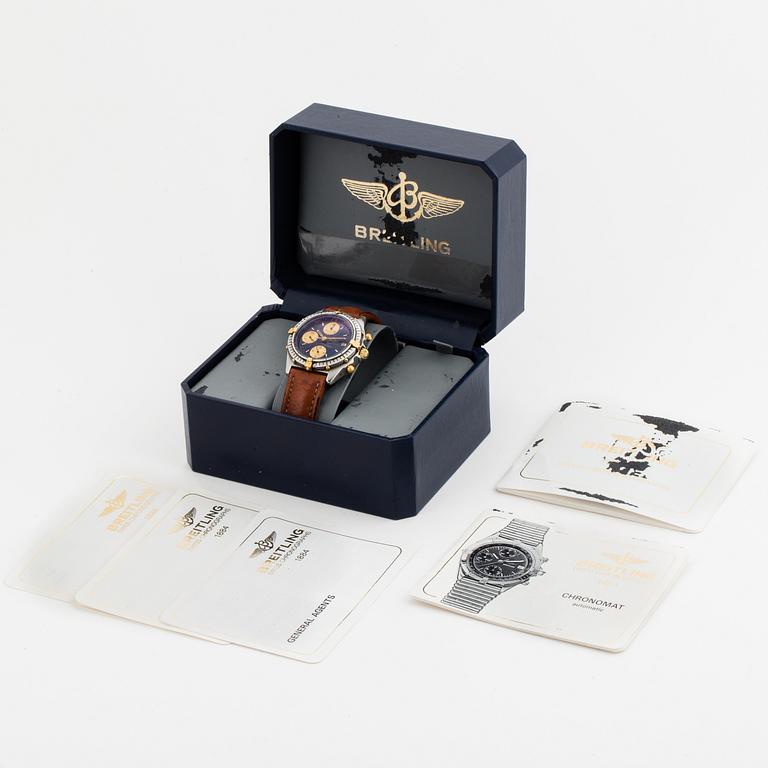 BREITLING, Chronomat,chronograph, wristwatch, 39 mm.