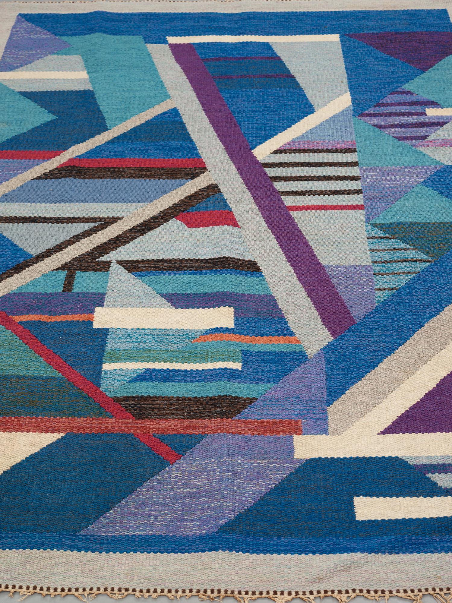 Agda Österberg, MATTA, rölakan, ca 230 x 156 cm, signerad AGDA ÖSTERBERG, Sverige omkring 1960.