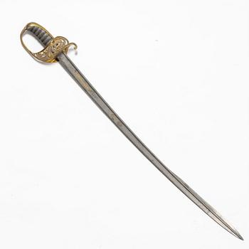 Sabel, svensk, m/1859 för officer, med balja.