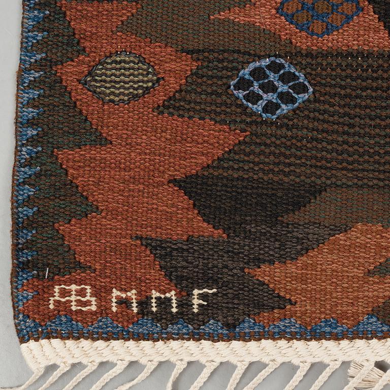 Barbro Nilsson, A carpet, "Tånga brun original", tapestry weave, ca 306,5-310 x 249,5-251,5 cm, signed AB MMF BN.