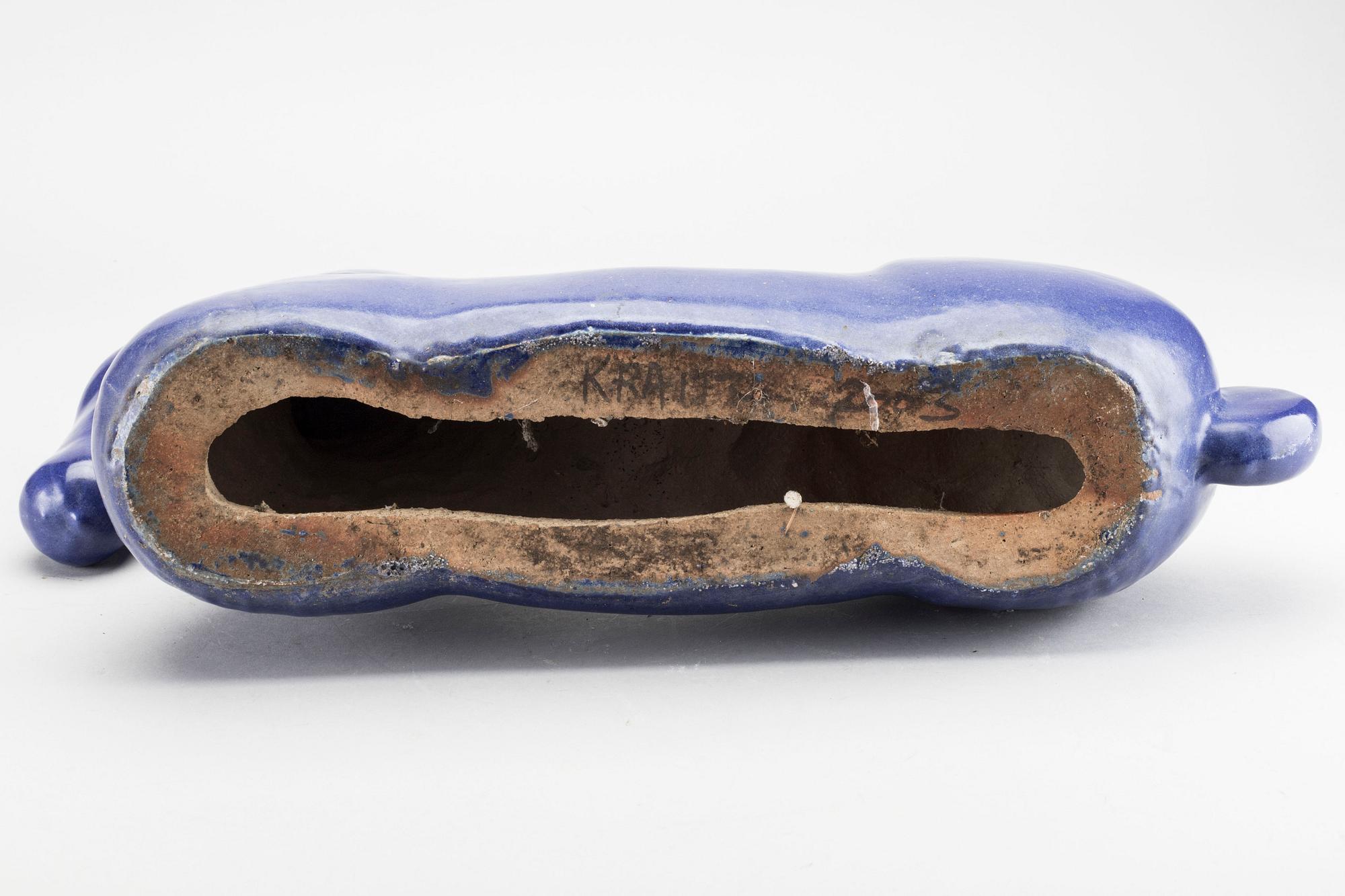 ULLA & GUSTAV KRAITZ, a signed and dated earthenware sculpture.
