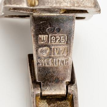 Lapponia, cufflinks, two pairs and Matti Hyvärinen, Siro Koru a pair of earrings, sterling silver.