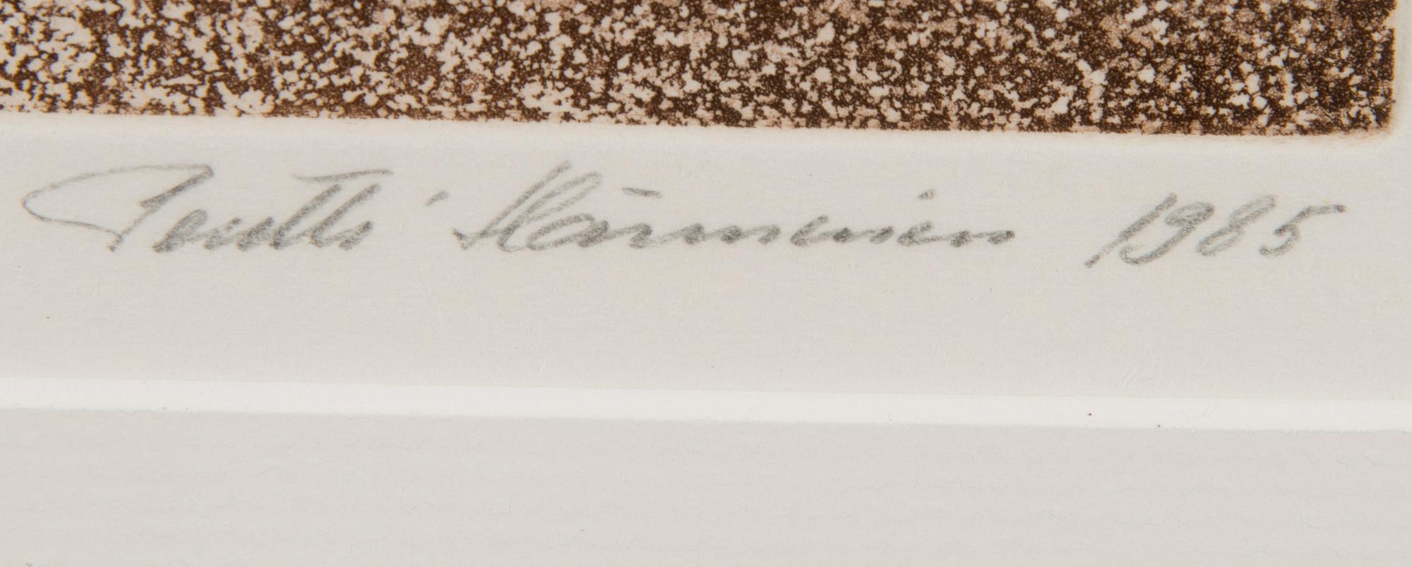 PENTTI HÄNNINEN, torrnål och akvatint, signerad, daterad 1985 och numrerad 7/40. Konstnärens avdrag.