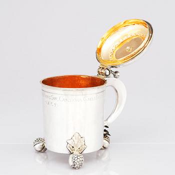 An early 18th century silver tankard, unidentified makers mark, Moscow 1700-1710.